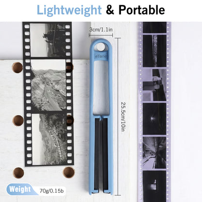 eTone Film Squeegee for 35mm 135 120 4x5 Film, Soft Silicone Blades, Streak-Free Wiping Negative Film Blue Green