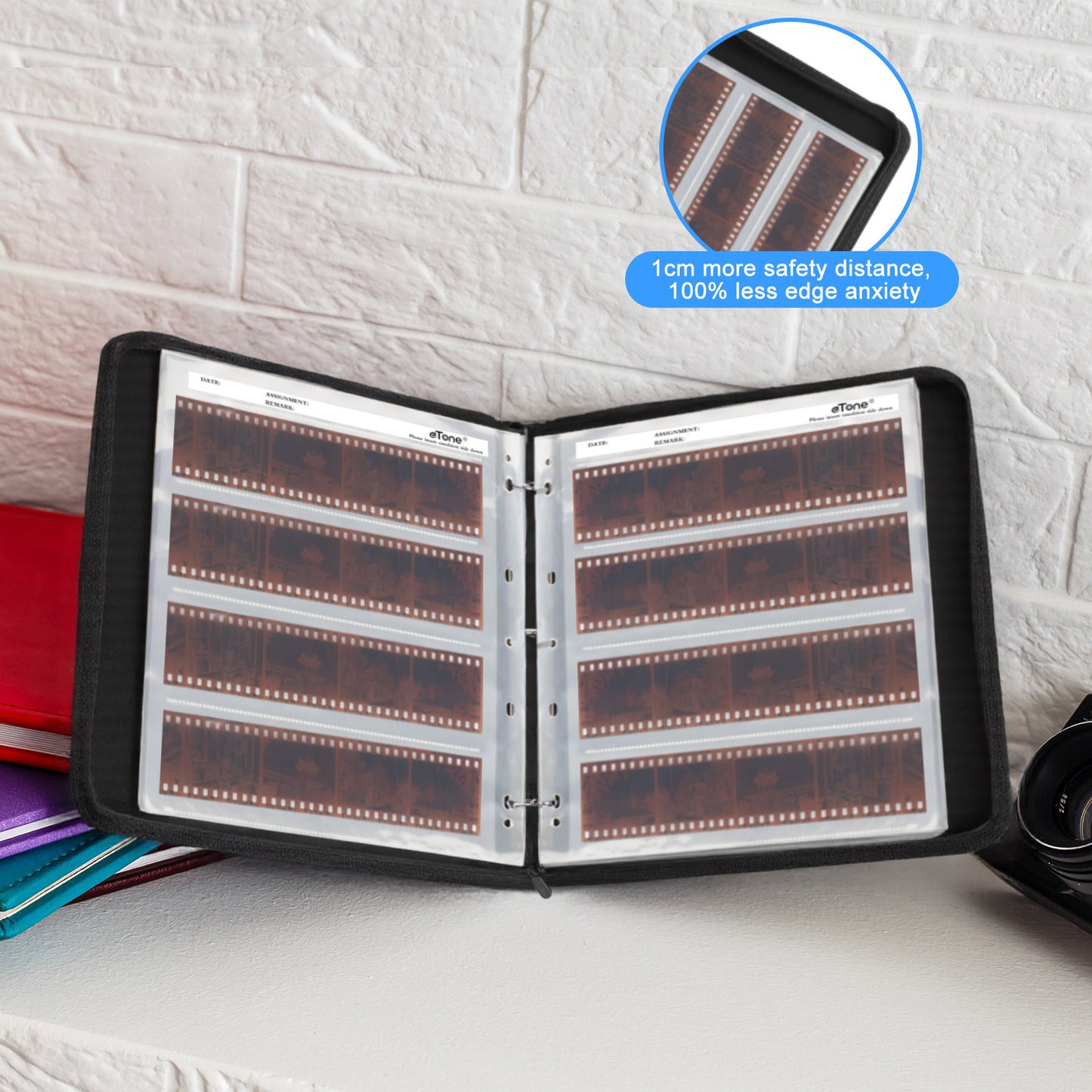 Blue Film Photo Binder Zipper Album 120 6x7 6x6 Archival Negative Storage Slide Page