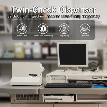 Twin-Check Dispenser / Twin Check Label No.0001-5000 For Noritsu Fuji Film Photo Processing Machine