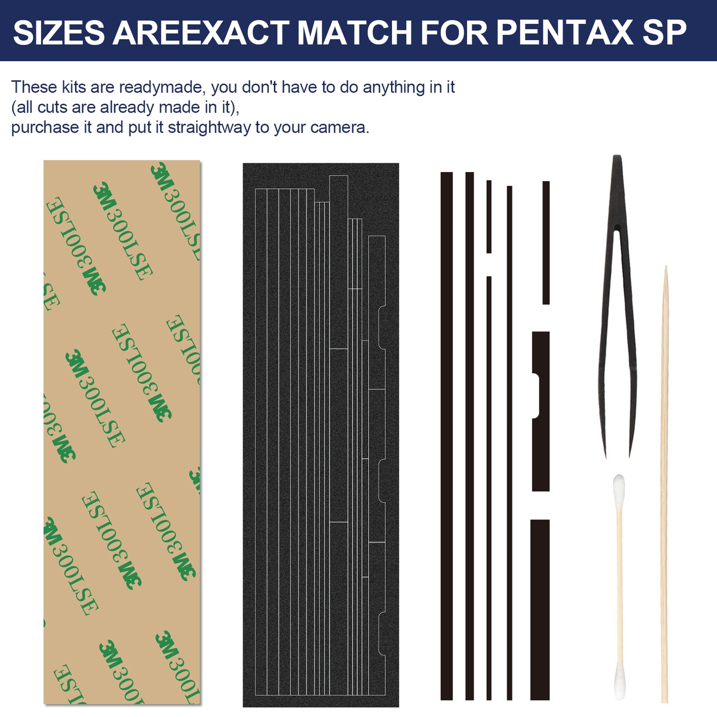 Pre-cut Custom Light Seal Foam Sponge Kits Repair For Asahi Pentax Spotmatic SP/SPII/SPF/ K1000