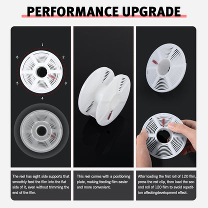 Film Develop Tank 3 Spiral Reels with Buckle Separator 120 127 135 B&W Color Negative Darkroom Processing Processor