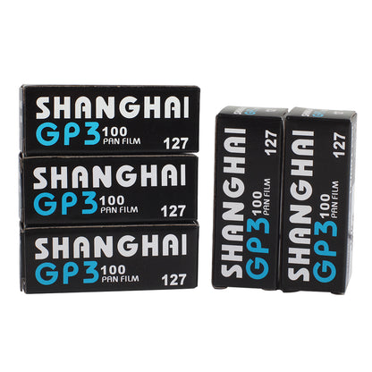 5x Shanghai GP3 127 ISO 100 Black & White B&W B/W Film Auto DX Freshest Day For Baby Rollei VEST POCKET 4x4 Bilora Bellea 44
