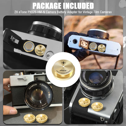 10Pcs eTone MR9 PX13 PX625 Brass Metal Battery Adapter for Film Camera &Exposure Meter