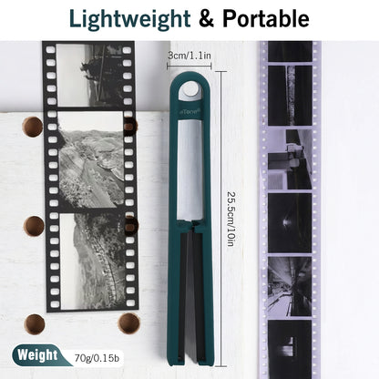 eTone Film Squeegee for 35mm 135 120 4x5 Film, Soft Silicone Blades, Streak-Free Wiping Negative Film Blue Green