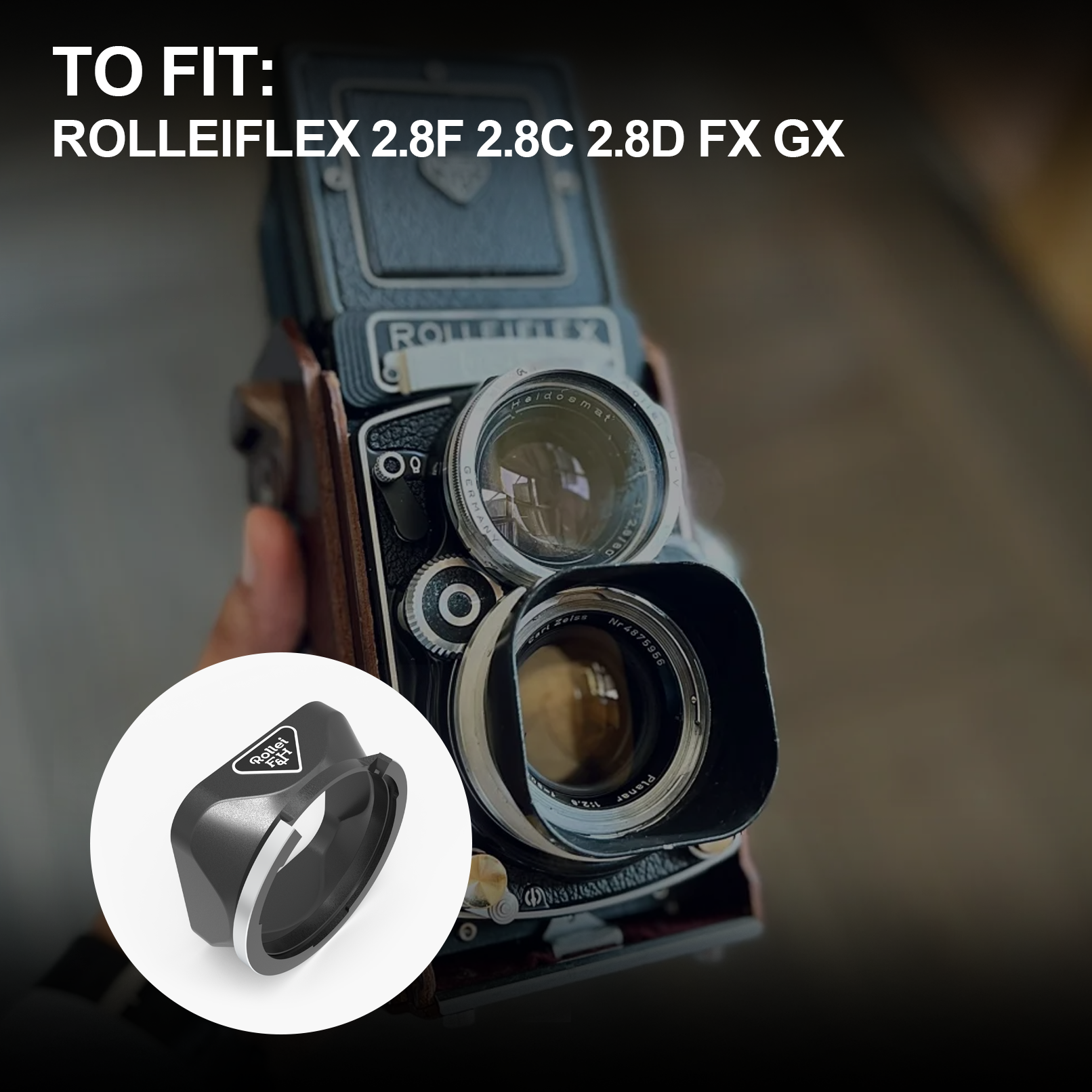 Bay III Bay 3 Metal Lens Hood For Rolleiflex 2.8C 2.8D 2.8E 2.8F Bay III Bay 3 Metal Lens Hood For Rolleiflex 2.8C 2.8D 2.8E 2.8F