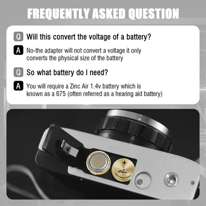10Pcs eTone MR9 PX13 PX625 Brass Metal Battery Adapter for Film Camera &Exposure Meter