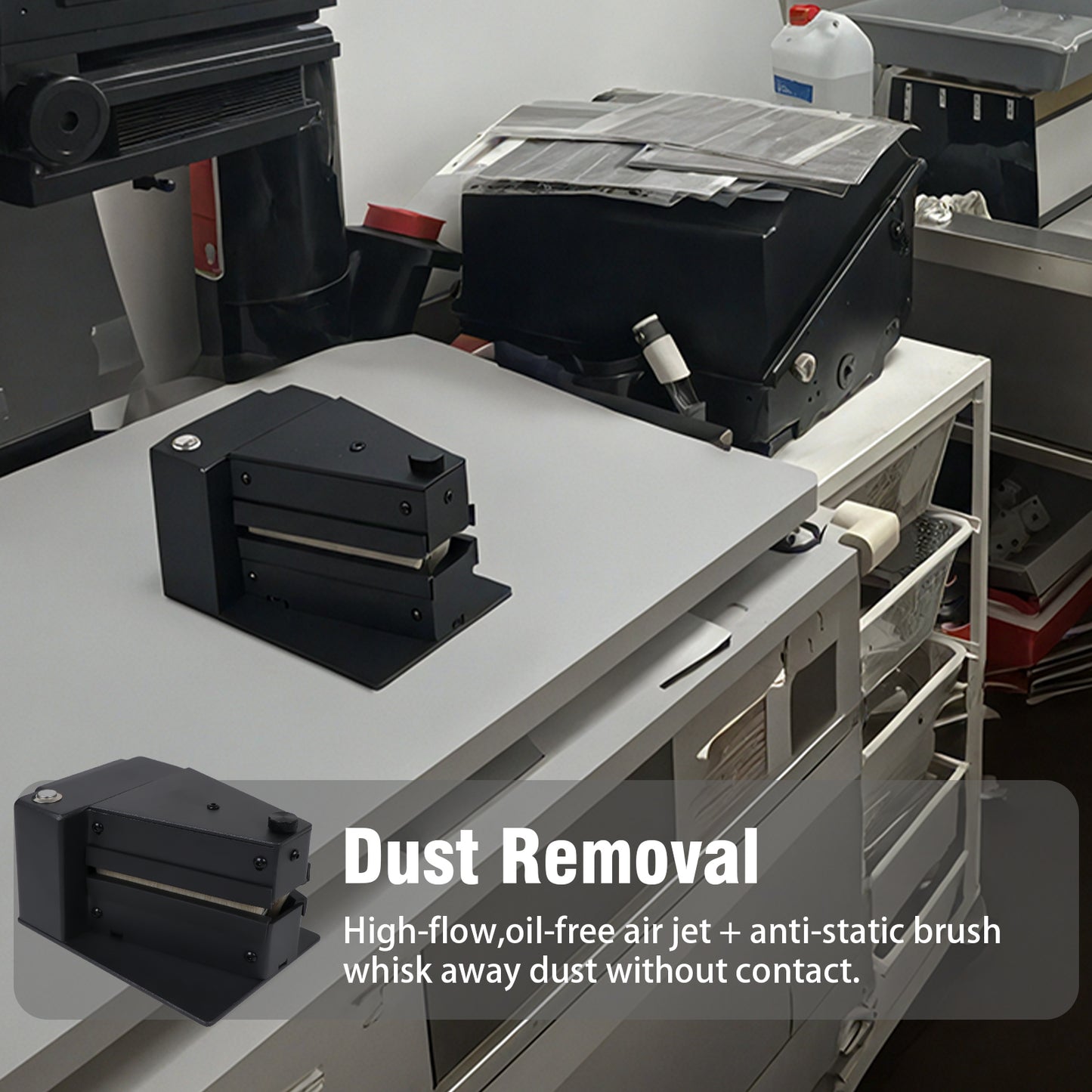 Professional Film Anti-Static Electric Dust Remover Vacuum Cleaner For 120 135 35mm 4x5 (Black)