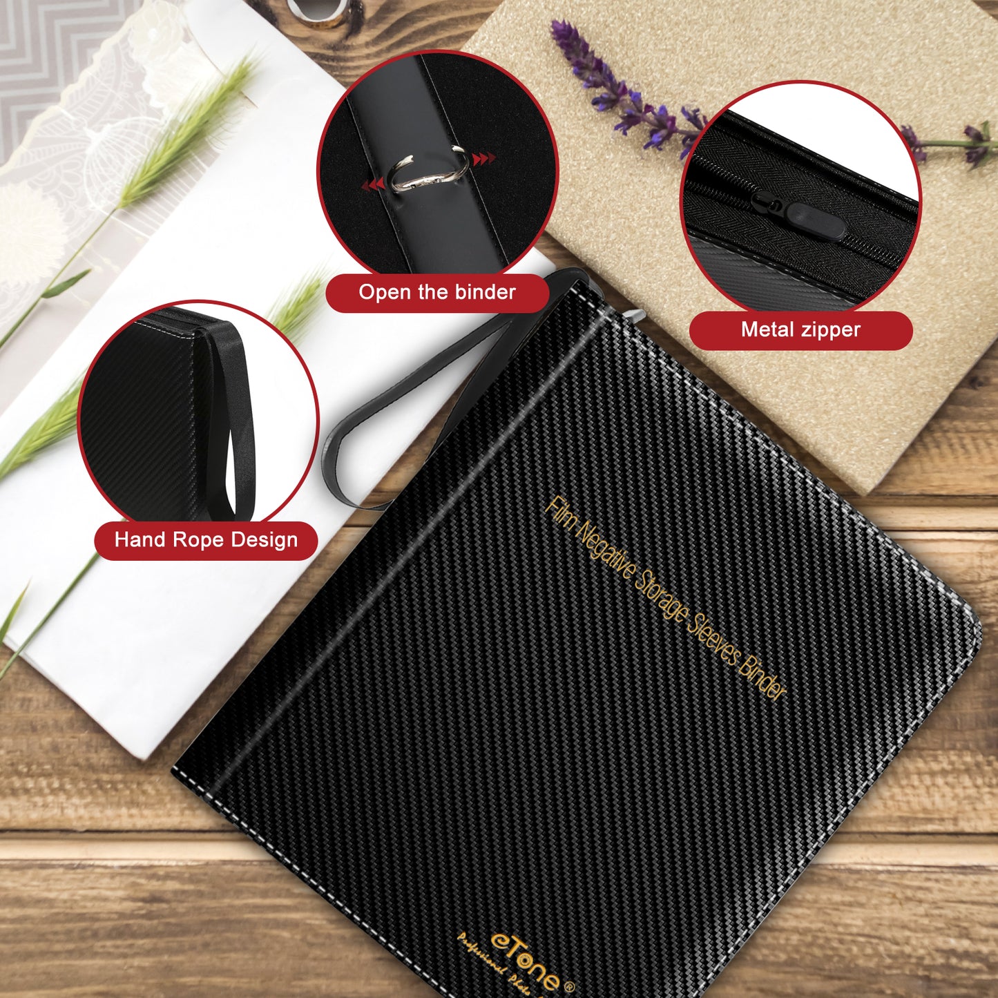 Film 3 Ring Binder Archival Storage Photo Album For Print File 120 135 35mm 4x5 Negative Sleeve Large Size