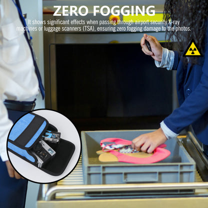 eTone Anti-X-ray Film Guard Lead Foil Protection Bag for 135 35mm 120 4x5 B/W Color Film(Blue or Green)