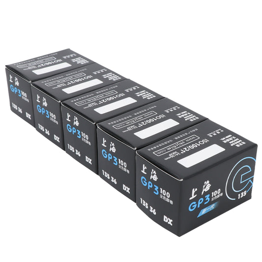 5 rotoli Shanghai in bianco e nero GP3 135 35mm 36EXP ISO 100 pellicola in bianco e nero in bianco e nero