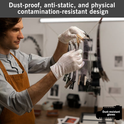 6 Pairs Darkroom Anti-Static Dust-Proof Gloves For Darkroom Photo Film Developing Processing （12pcs）