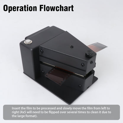 Professional Film Anti-Static Electric Dust Remover Vacuum Cleaner For 120 135 35mm 4x5 (Black)