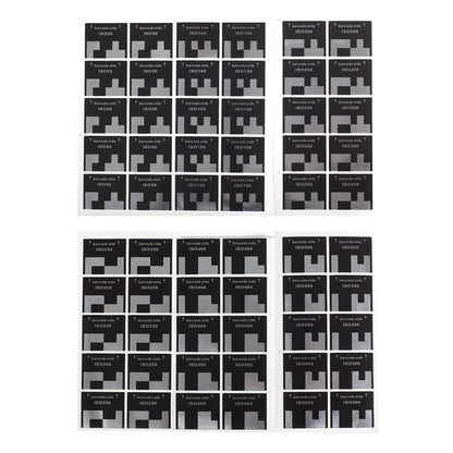 10 Seiten 135 35-mm-Handrollen-Massenschwenkfilm DX-Code DX-kodiert ISO100 50 250 400 500 Etikettenaufkleber Auto-ISO DIN ASA erkannt