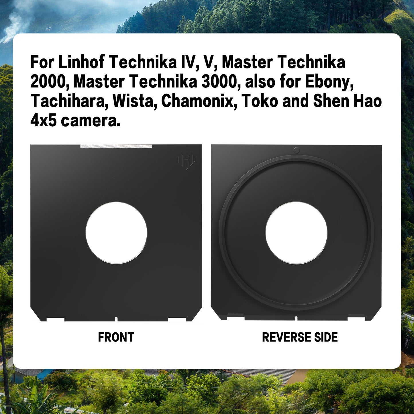 Compur Prontor Copal #0 Center Hole Lens Board For Linhof Wista Ebony Tachihara Chamonix Shen Hao