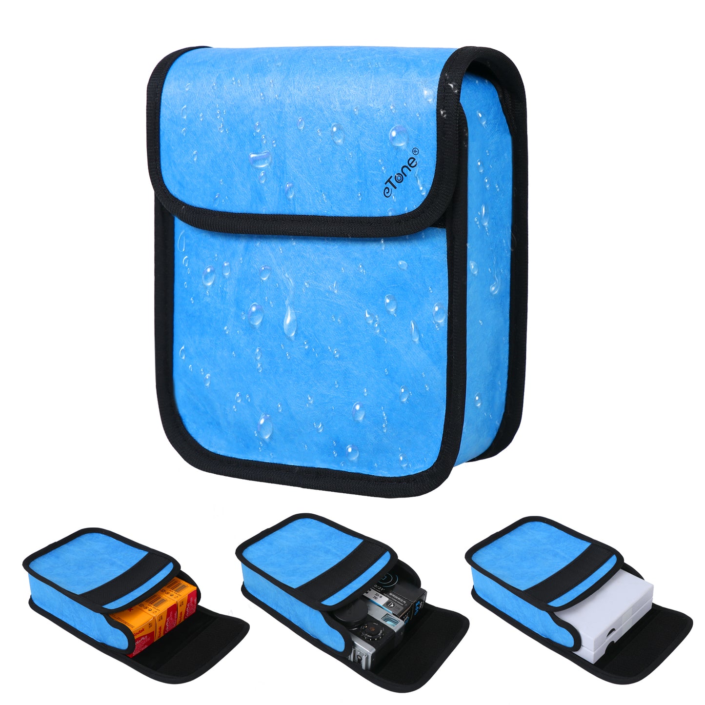 eTone Anti-X-ray Film Guard Lead Foil Protection Bag for 135 35mm 120 4x5 B/W Color Film(Blue or Green)