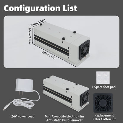 Professional Film Anti-Static Electric Dust Remover Cleaner For 135 120 4x5 8x10 Negative Film