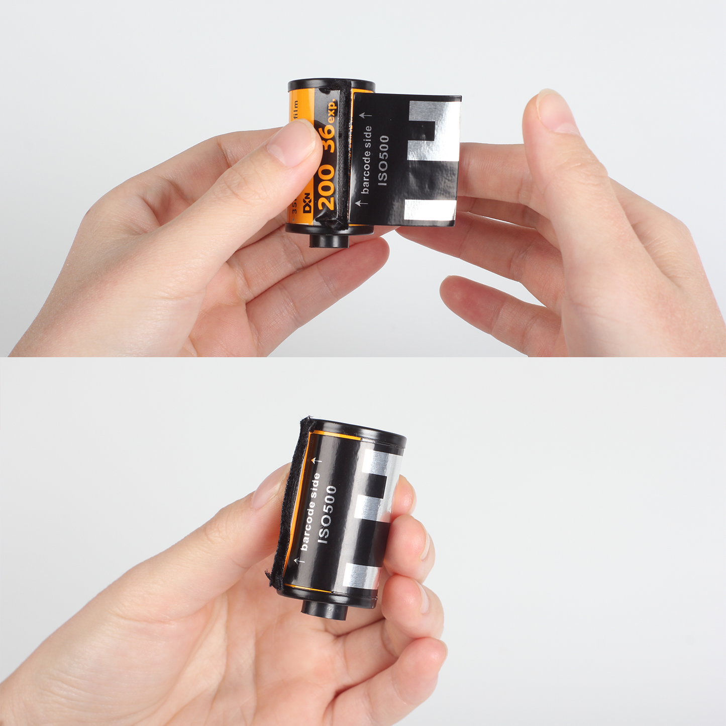 10 Seiten 135 35-mm-Handrollen-Massenschwenkfilm DX-Code DX-kodiert ISO100 50 250 400 500 Etikettenaufkleber Auto-ISO DIN ASA erkannt