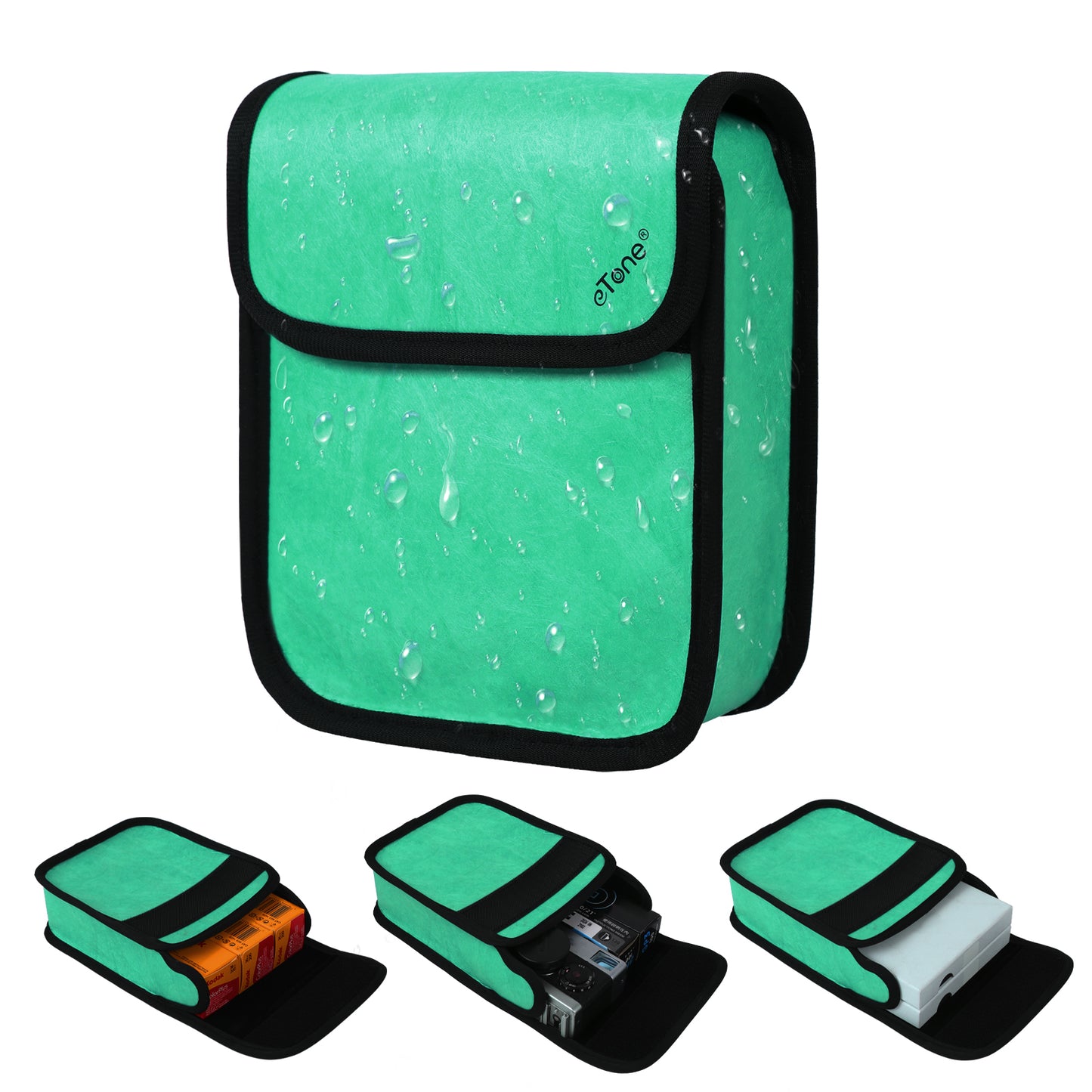 eTone Anti-X-ray Film Guard Lead Foil Protection Bag for 135 35mm 120 4x5 B/W Color Film(Blue or Green)