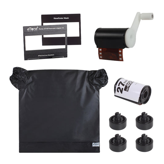 eTone Pentax 67 6x7 67II Camera 120 to 135 Conversion Kit Panorama Photo + Film Winding Crank + Film Changing Bag