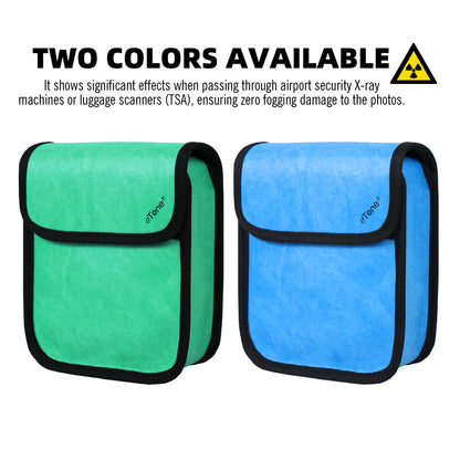 eTone Anti-X-ray Film Guard Lead Foil Protection Bag for 135 35mm 120 4x5 B/W Color Film(Blue or Green)