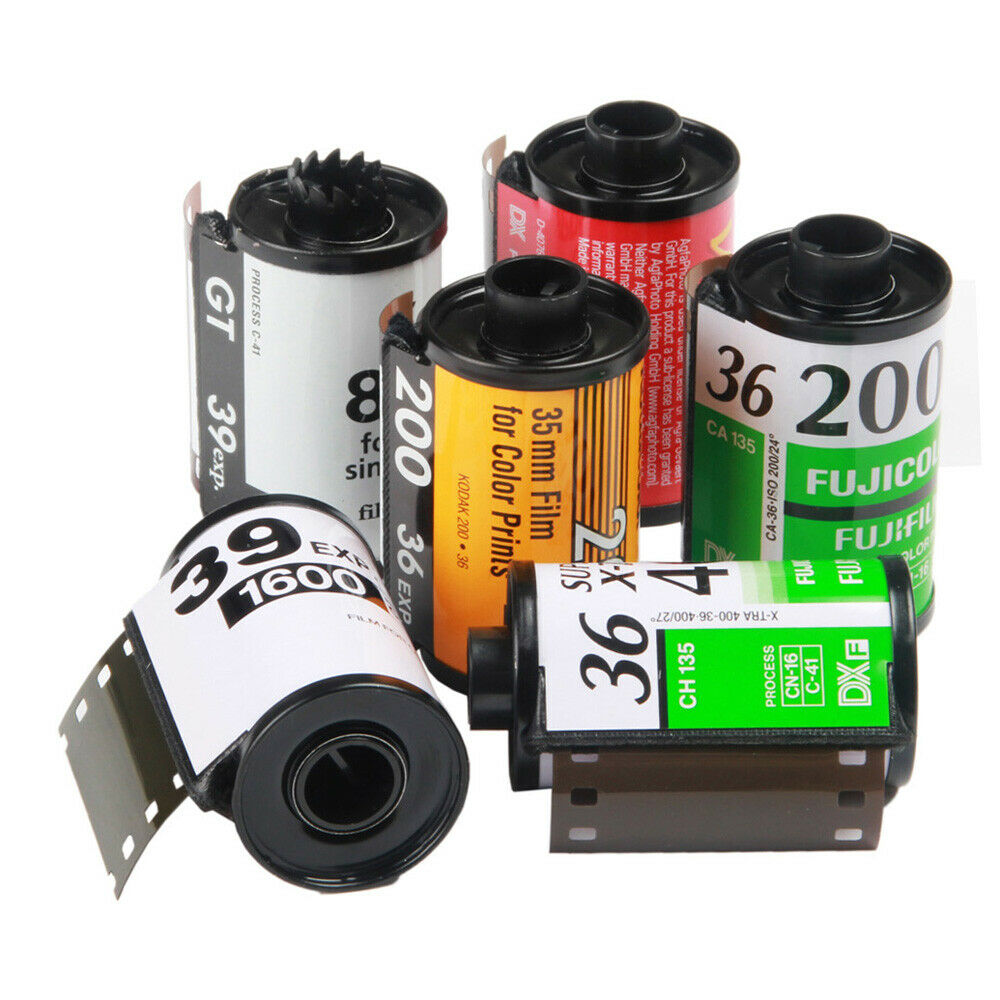6x Reloadable Empty Canisters Cassettes For Kodak Fuji 135 35mm Vintage Film