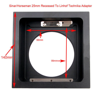 New 140x140mm Recessed Lens Board Adapter For Sinar Horseman To Linhof Technika 4x5" 96x99mm