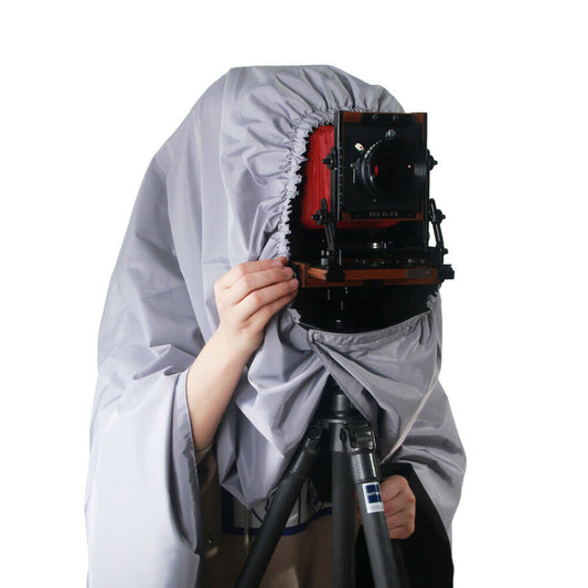 ETone Dark Cloth Focusing Hood For 4x5 Large Format Cameras - Waterproof Wrap, Red/Black