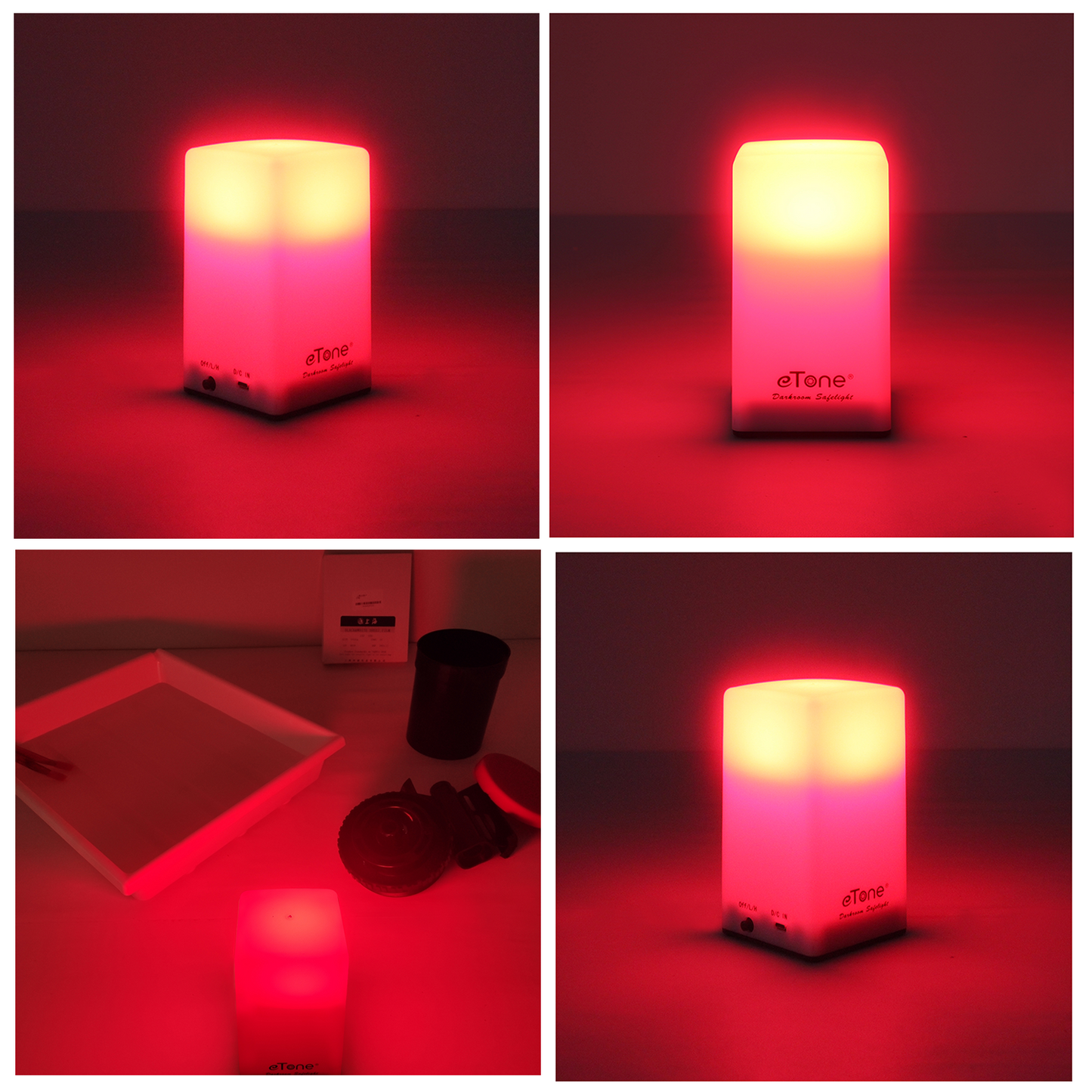 Darkroom Red Safelight Desk Portable Safe Light 635nm LED for B&W Film Developing Processing
