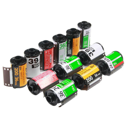12x Assorted 135 35mm Relodable Empty Canisters Cassettes For Kodak Fuji Film