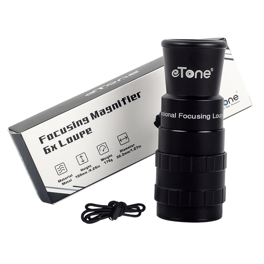 eTone 6x lente di messa a fuoco Lupe MC per mirino per fotocamera grande 4x5" 8x10"
