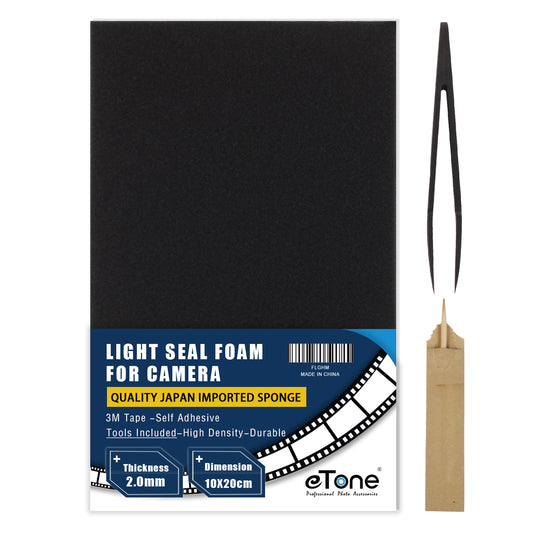 2mm Self Adhesive Film Camera Panorama Film Back Repair Light Seal Light Proof Kit Baffle Foam Sponge Sheet 100x200mm