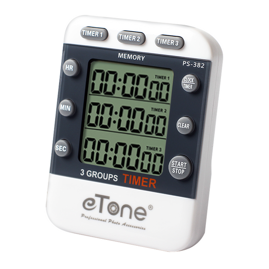 eTone 3 Channel Triple Darkroom Timer Counter Film Developing Countdown Clock