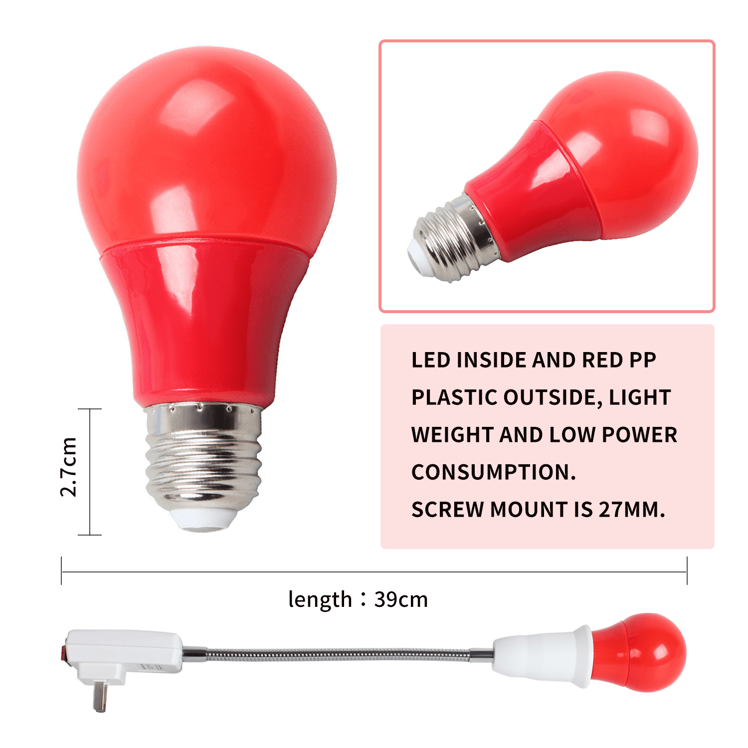 LED Lamp E27 12V Low Voltage - Christmas & decorative lighting for indoors  & outdoors