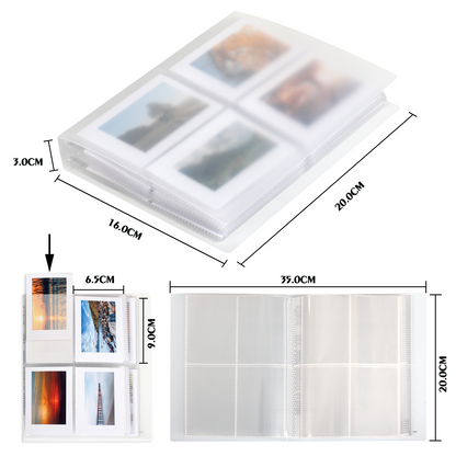 DIY 160 Pockets Photo Case Storage Album for for Fujifilm Instax Mini 11 90 70 9 8+ 8 LiPlay Instant Camera