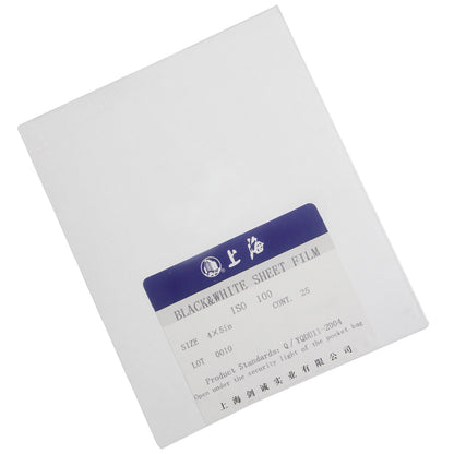 25 Sheets Shanghai 4x5 B/W Negative Sheet Films ISO 100 EXP Fresh