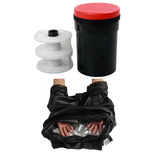 Film Developing Tank Spiral Reel Changing Bag Processing 135 120 220 B&W Color Negative