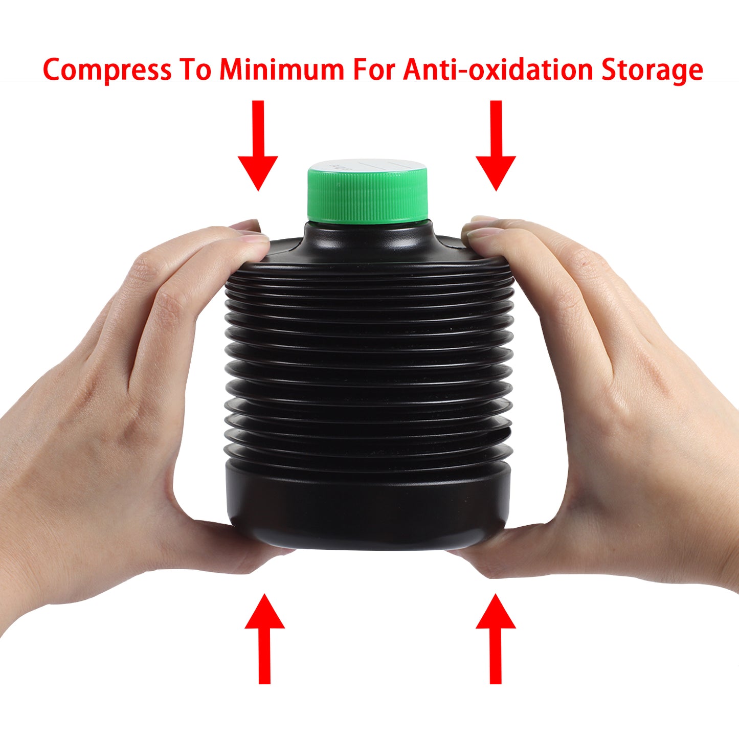 eTone Collapsible Storage Bottle 1 Litre HDPE for Darkroom Chemical Laboratory Chemical Reagent Bottle Photosensitive Material