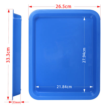 Set of 3 Darkroom Print Film Photo Paper Developing Trays for Cyanotype Developing Fixing 8x10"