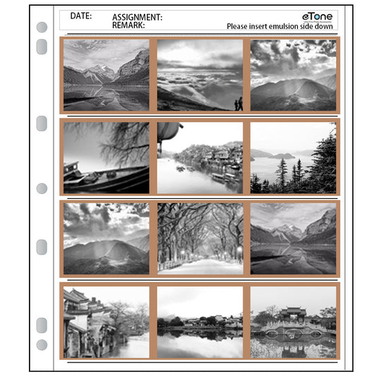 50 pagine 120 pellicola in rotolo raccoglitore ad anelli per archivio pagine fogli pellicola a colori in bianco e nero diapositiva negativa