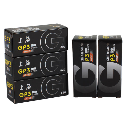 5 rotoli Shanghai GP3 620 formato ISO 100 pellicola in bianco e nero Noir et Blanc