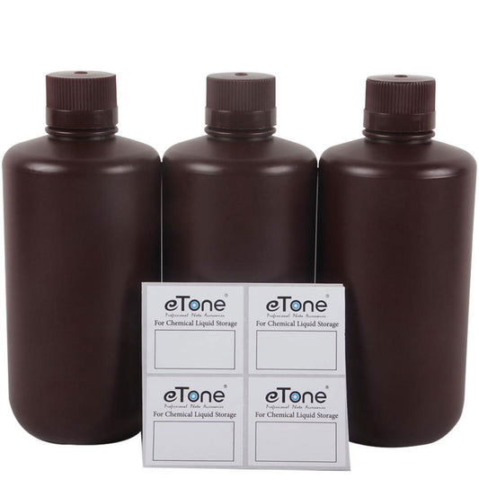3pcs 3D Printing Photosensitive UV Resin LCD/DLP Photographic Darkroom Film Chemical Storage Bottles 1L/0.264Gal/1000CC