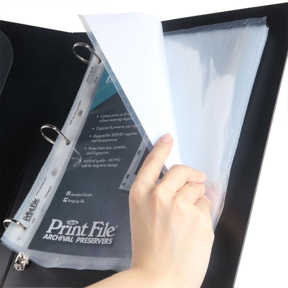 Ring Binder Photo Slide Storage Album For Print File Sheet Roll Film Negative Sleeves Protector