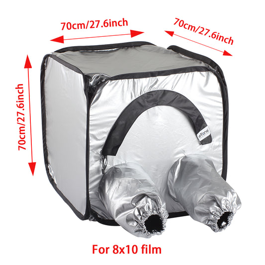 Pellicola per camera oscura di grande formato che cambia il caricamento della pellicola della tenda per lo sviluppo negativo della fotocamera 8x10 portatile