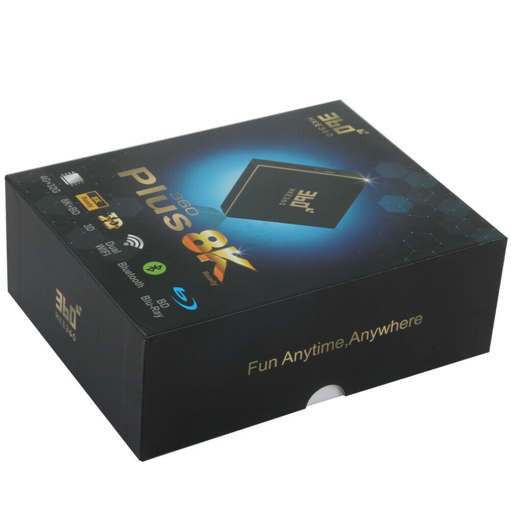 HKE360 電視盒 Plus 8K 中港澳台日韓 直播點播電視回看 藍牙機頂盒 4+32G Gen 5 TV BOX Bluetooth WiFi HK Asia Sport 語音遙控 US Only!