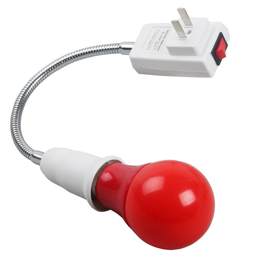 Darkroom Safelight Bulb Lamp LED E27 Power Plug Medical Film Photo Print Negative Developing