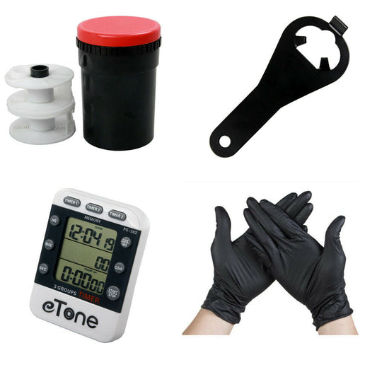 Darkroom Developing Tank Set Film Negative Processing 120 135 35mm Opener Timer